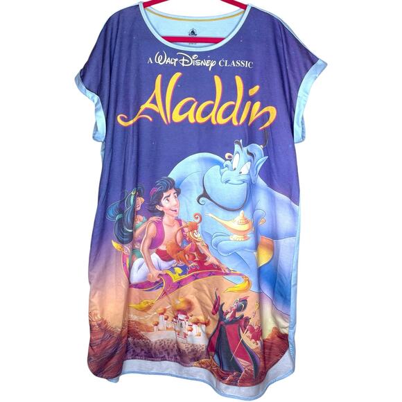 Disney Store VHS Cover Aladdin Jasmine Woman's Nightshirt 2021, XL - Picture 1 of 4